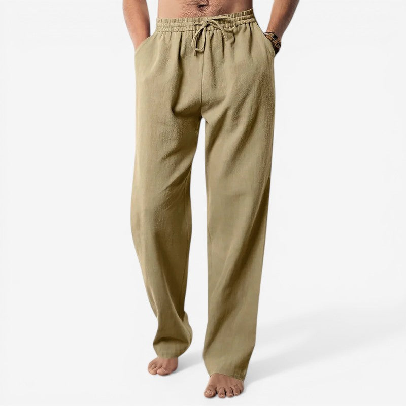 Men's Straight Leg Drawstring Trousers