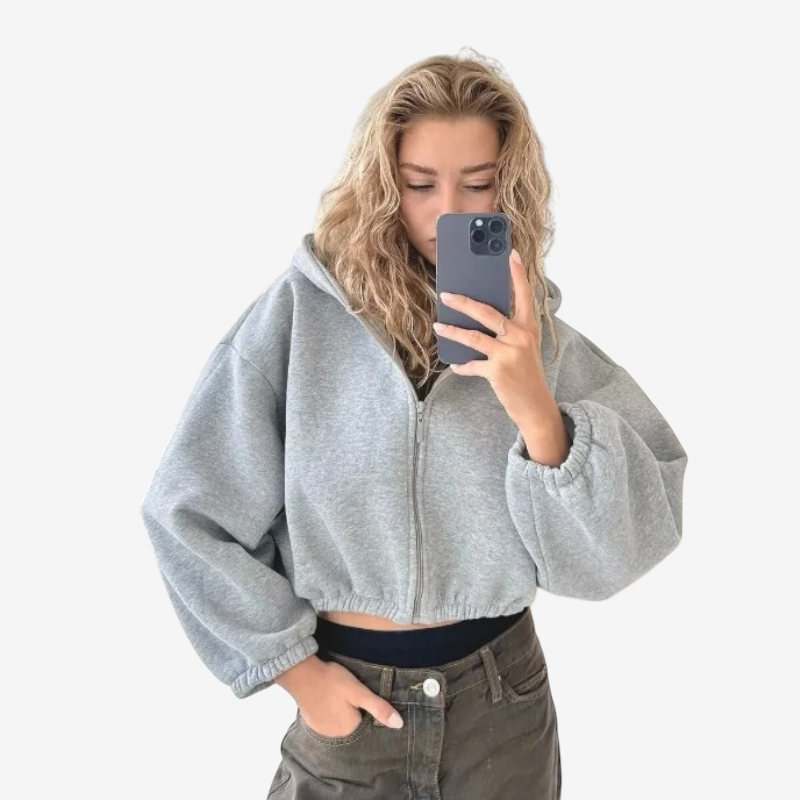 Women’s Stylish Hooded Zip Jacket