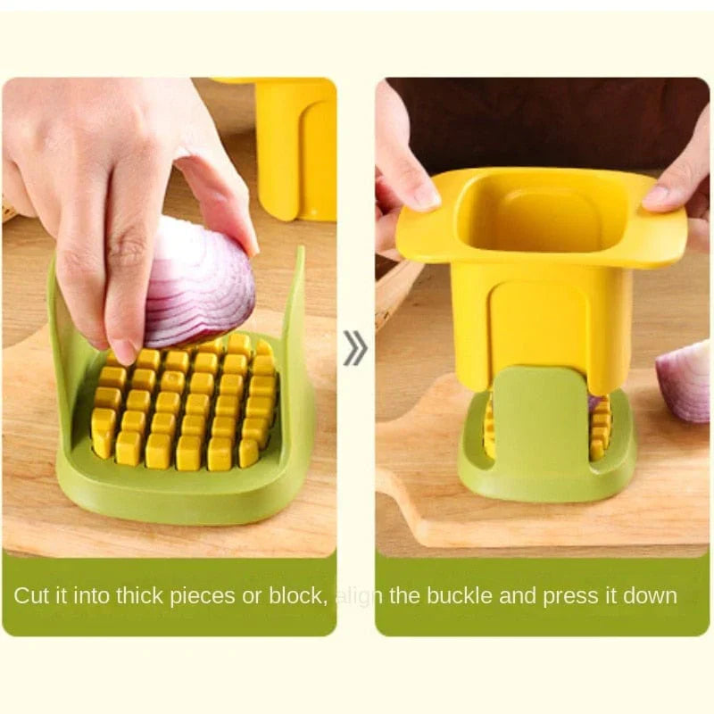 EasyPrep - Multi-Function Vegetable Chopper Dice, Slice, and Julienne with Interchangeable Blades | Compact, Space-Saving Design for Easy Storage | Durable, Food-Safe Construction for Effortless Meal Prep