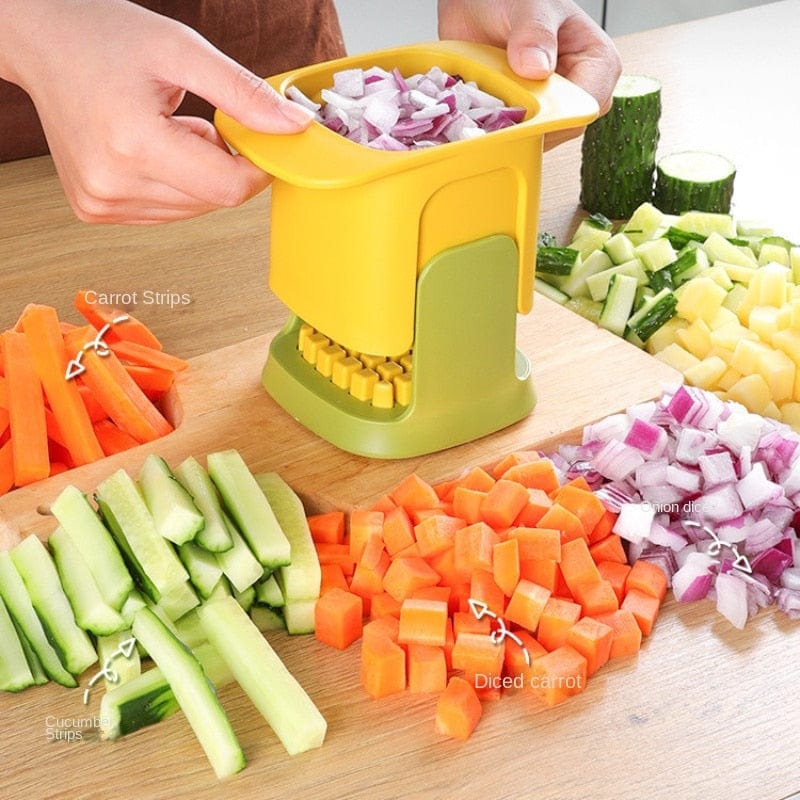 EasyPrep - Multi-Function Vegetable Chopper Dice, Slice, and Julienne with Interchangeable Blades | Compact, Space-Saving Design for Easy Storage | Durable, Food-Safe Construction for Effortless Meal Prep