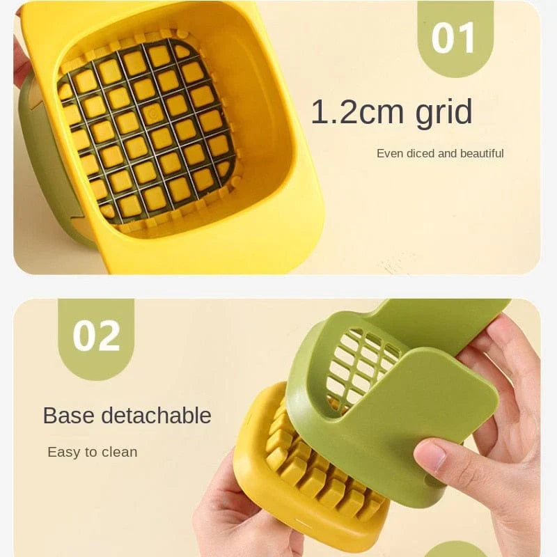 EasyPrep - Multi-Function Vegetable Chopper Dice, Slice, and Julienne with Interchangeable Blades | Compact, Space-Saving Design for Easy Storage | Durable, Food-Safe Construction for Effortless Meal Prep