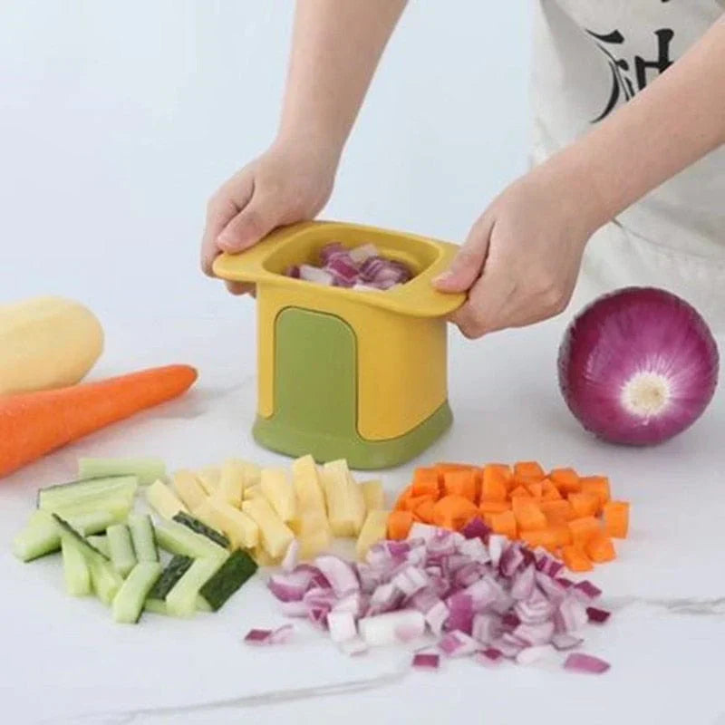 EasyPrep - Multi-Function Vegetable Chopper Dice, Slice, and Julienne with Interchangeable Blades | Compact, Space-Saving Design for Easy Storage | Durable, Food-Safe Construction for Effortless Meal Prep