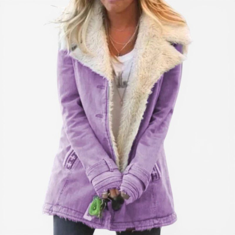 Long Sleeve Notched Collar Coat