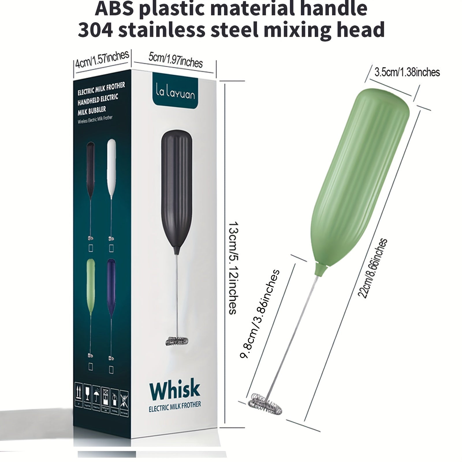 DrinkMixer - Battery-Operated Handheld Milk Frother Effortless Frothing for Barista-Quality Drinks | One-Touch Operation for Smooth, Creamy Texture