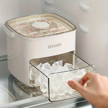 ChillMate - Ice Cube Storage and Dispenser Neat, Space-Saving Ice Organization | Easy-Access Pull-Out Drawer for Quick Ice Retrieval