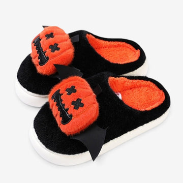 Cozy Halloween Slippers with Cartoon Design