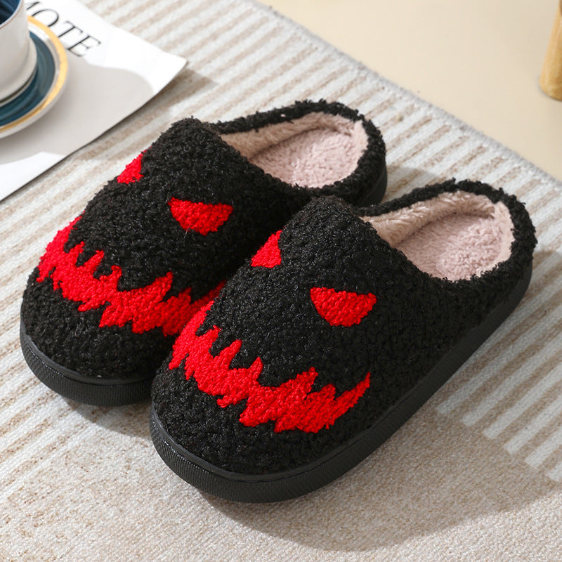 Halloween Slippers with Skull Design