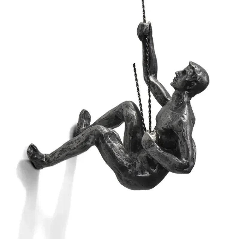 Elevate Climbing Man Wall Decor Set – Modern 3D Art for Unique Interiors