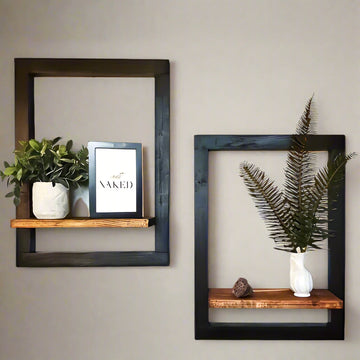UrbanEdge- Industrial Floating Wall Shelves
