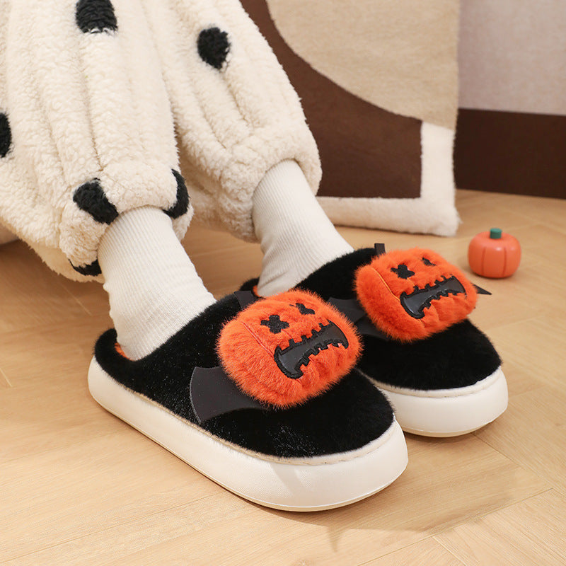Cozy Halloween Slippers with Cartoon Design
