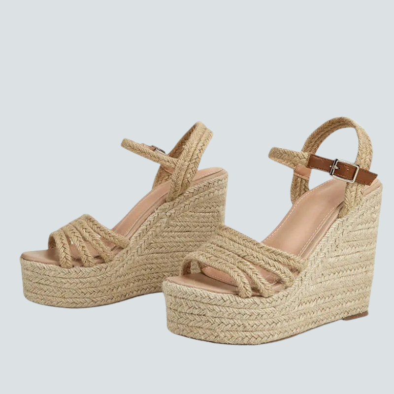 Women's Wedge Sandals with Adjustable Strap