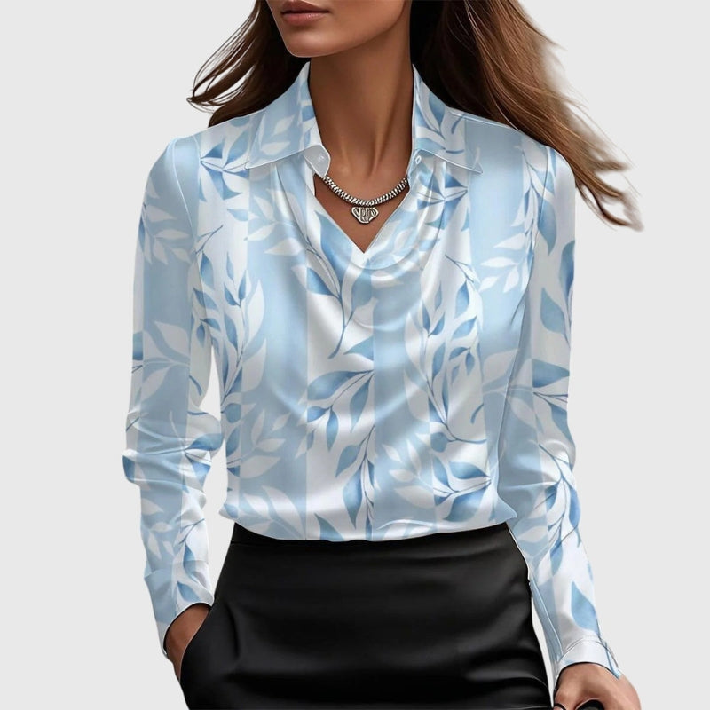 Slim Fit High Collar Blouse