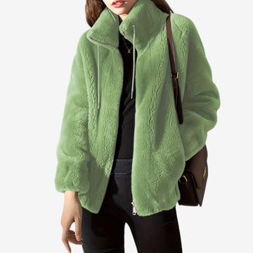Women's Fleece Jacket with Stand Collar