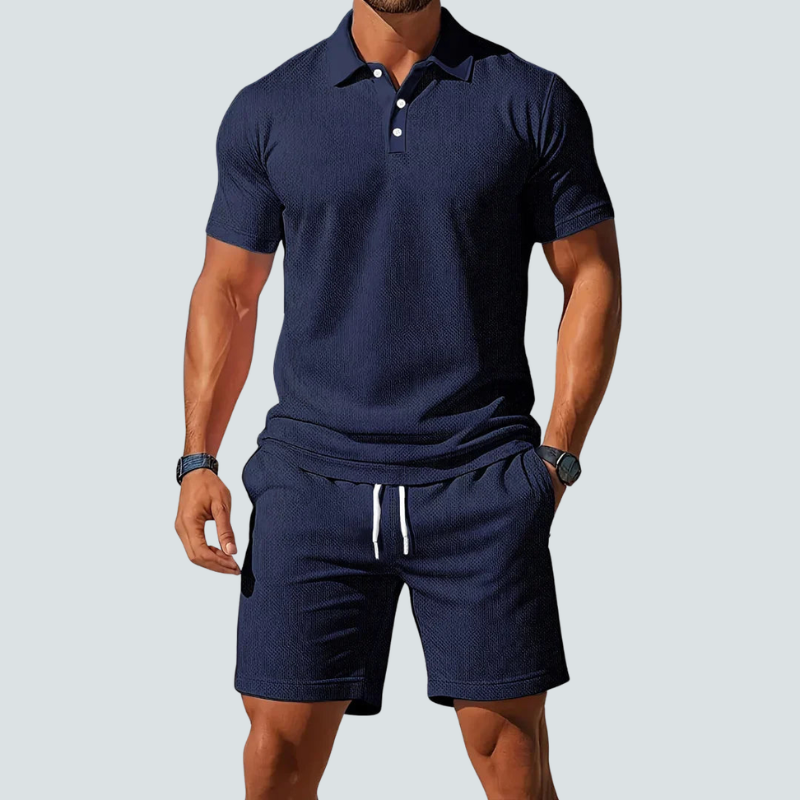 Men's Polo Shirt and Shorts Set