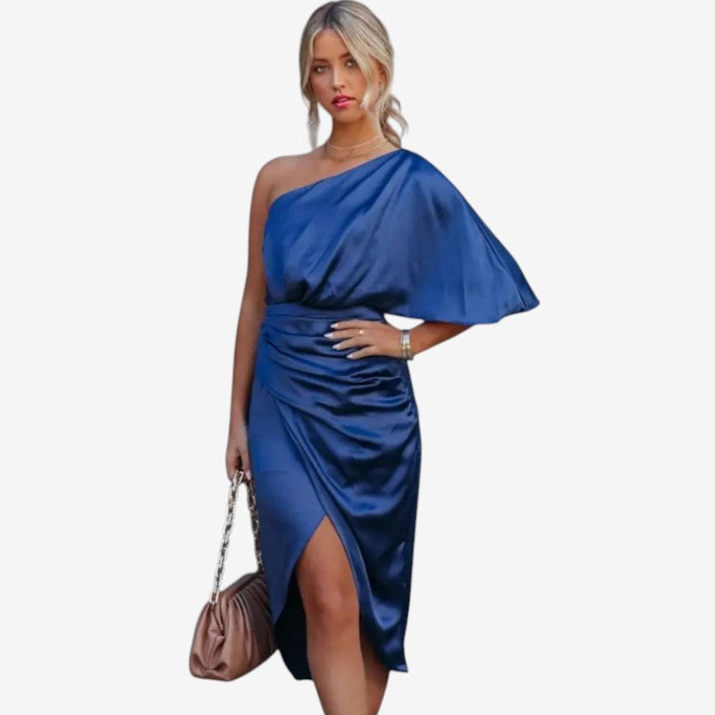 Women’s One Shoulder Draped Dress