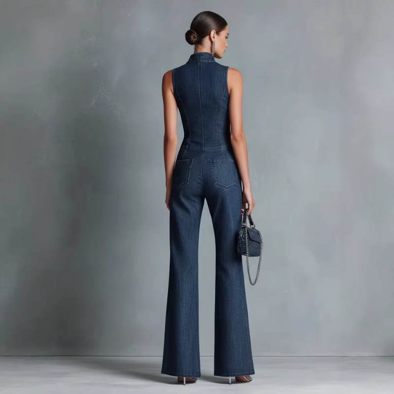 Chic Women's Sleeveless Wide Leg Jumpsuit