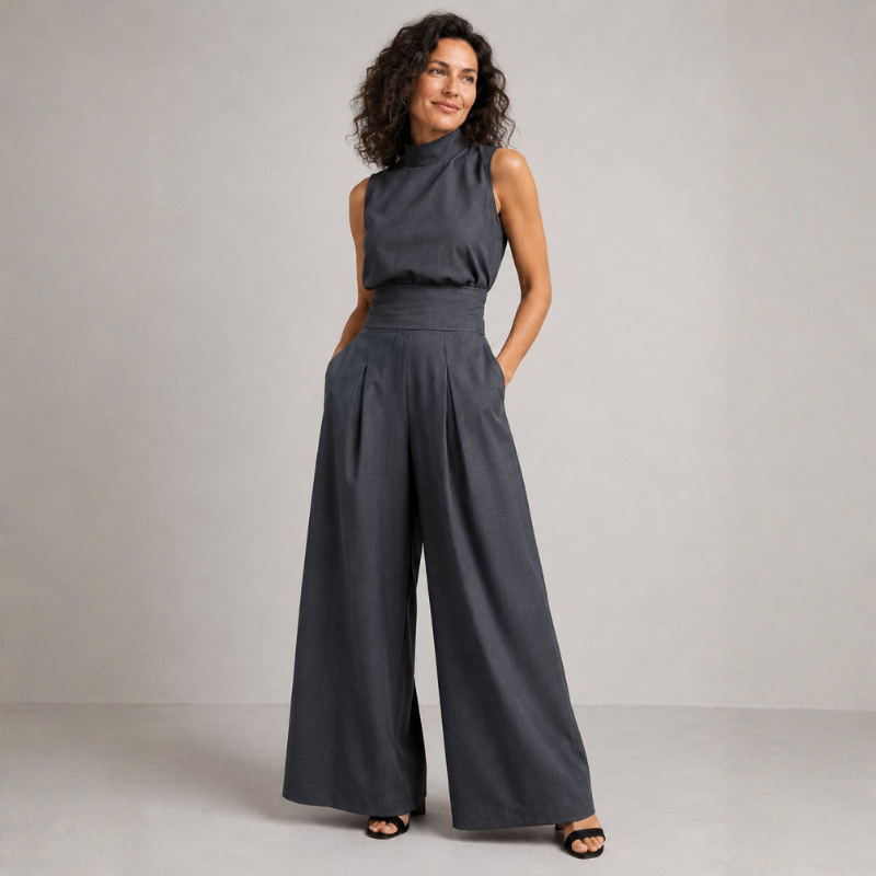 Elegant Women's Sleeveless Wide Leg Jumpsuit