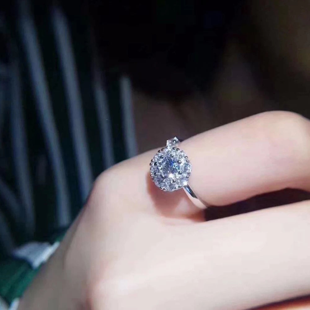 Cirkovia – Állítható 925 sterling ezüst gyűrű forgó cirkónia részlettel