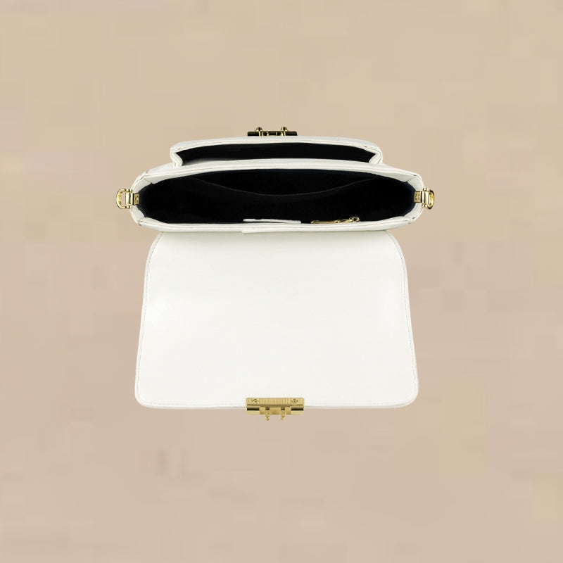 Structured Buckle Strap Crossbody Bag