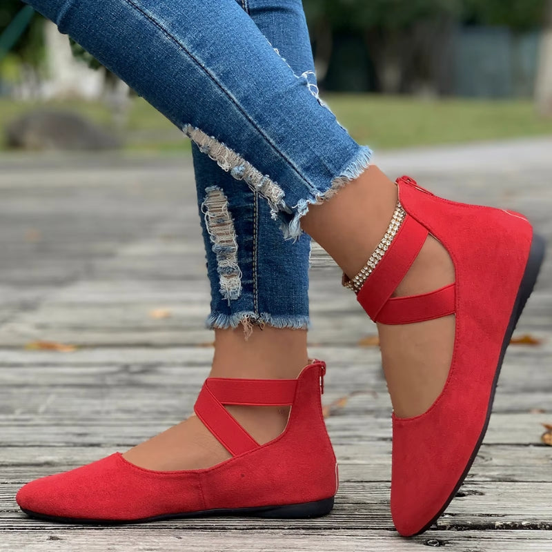 Criss-Cross Strap Flat Shoes