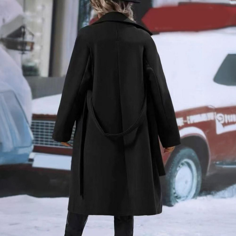 Women’s Belted Long Sleeve Coat