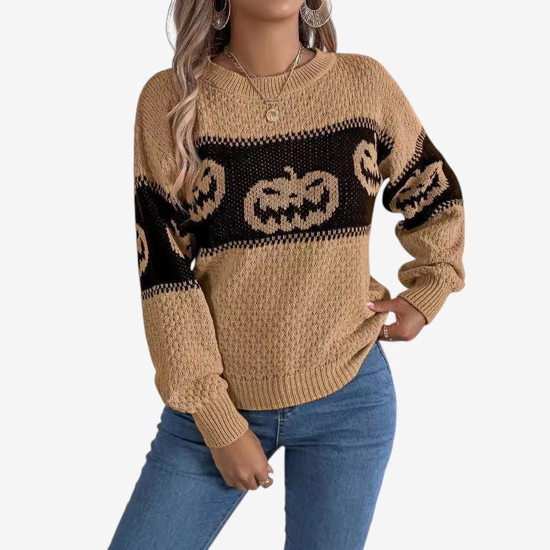 Women's Halloween Pumpkin Sweater