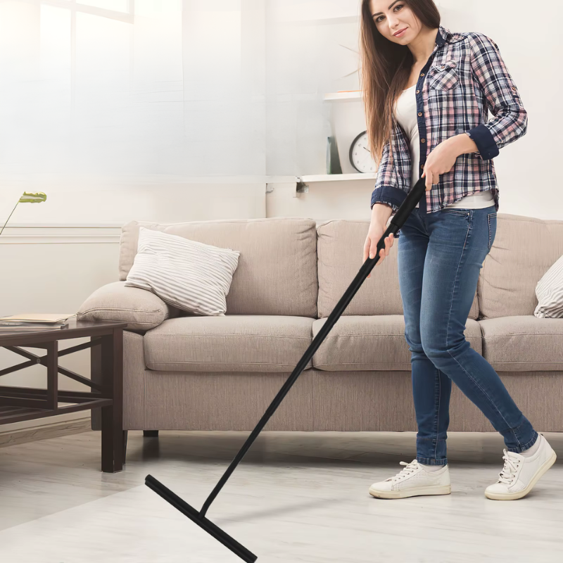 Mopvera - Telescopic Floor Squeegee with Flexible Rubber Blade