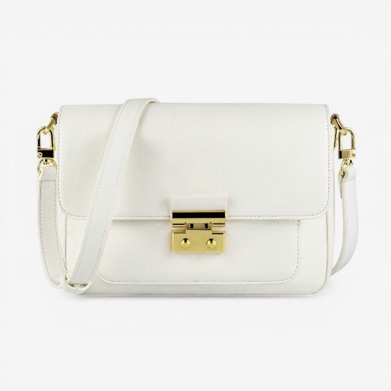 Structured Buckle Strap Crossbody Bag