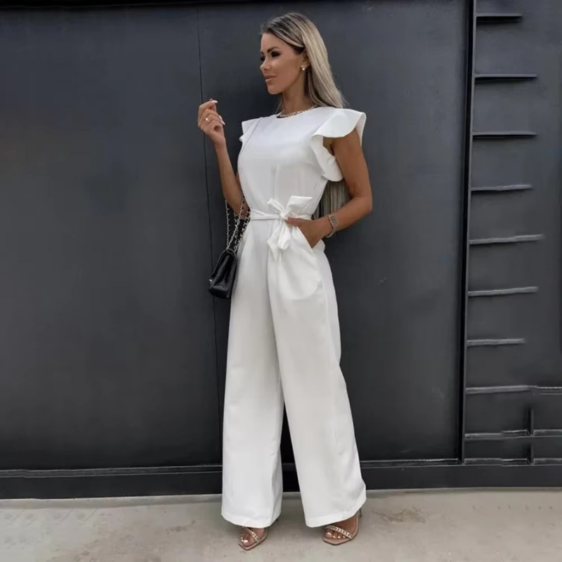 Women’s Butterfly Sleeve Wide Leg Jumpsuit