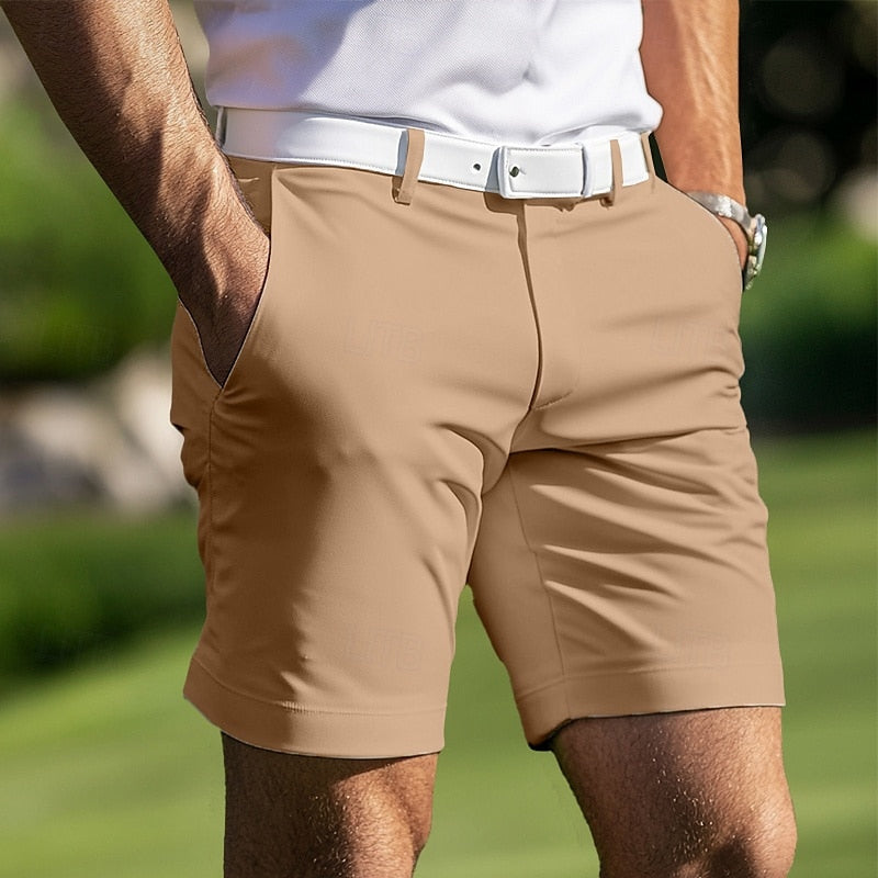 Men's Classic Casual Shorts with Zipper Fly
