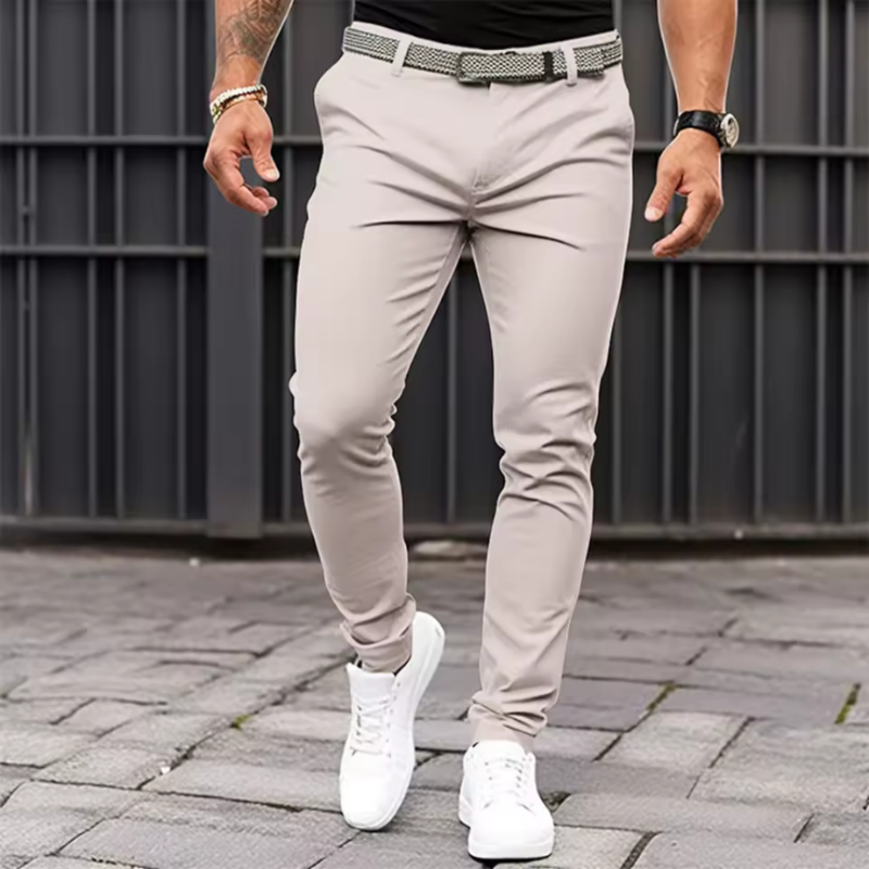 Men's Casual Slim Fit Pants with Pockets