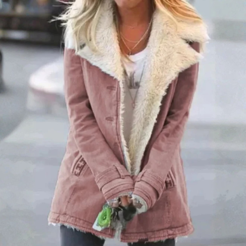 Long Sleeve Notched Collar Coat