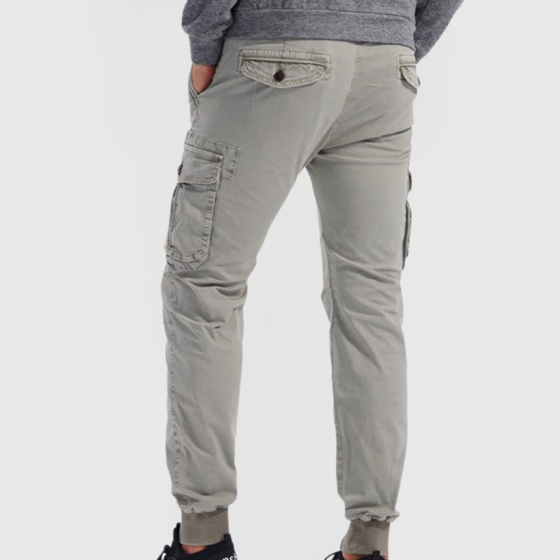 Men's Slim Fit Wide Leg Trousers with Drawstring Waist