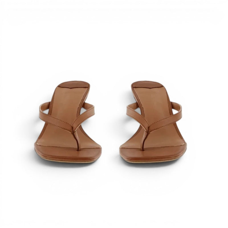 Women's High Heel Thong Sandals with Non Slip Sole
