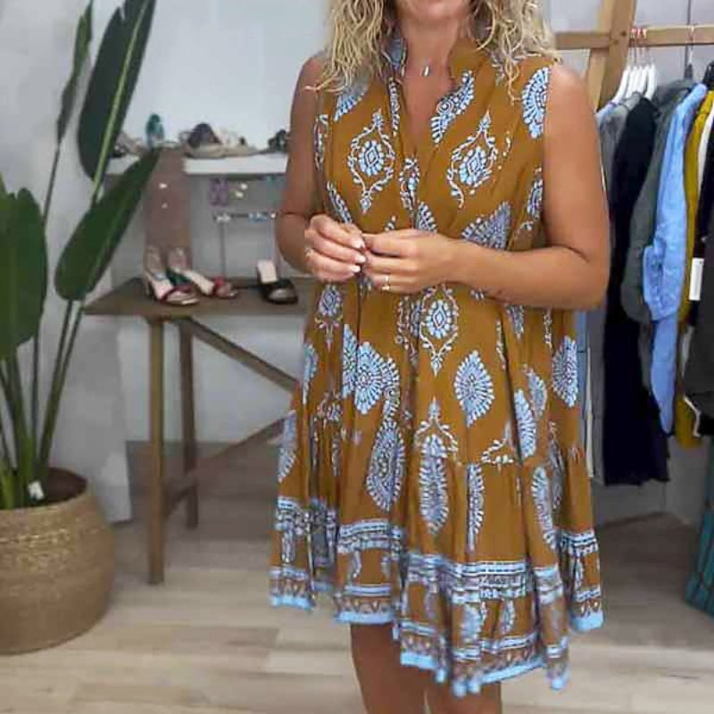 Women’s Sleeveless Printed Mini Dress