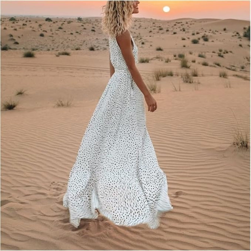 Women’s Sleeveless V-Neck Maxi Dress