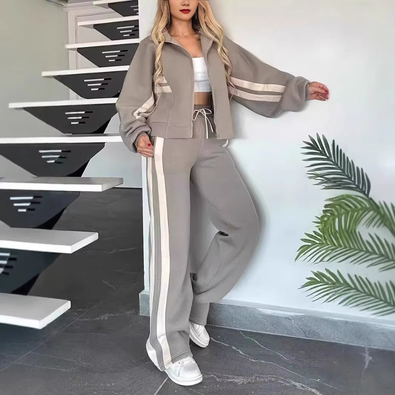 Women’s Two Piece Zip Jacket and Pants Set