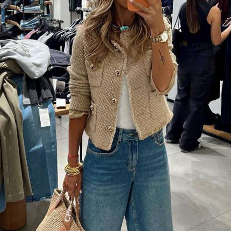 Women’s Short Structured Button Jacket