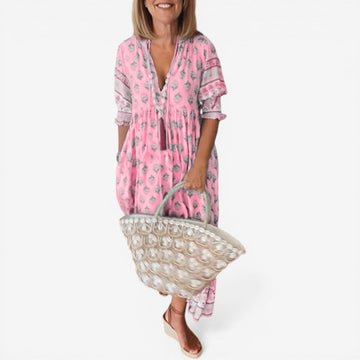 Floral V-Neck Summer Dress