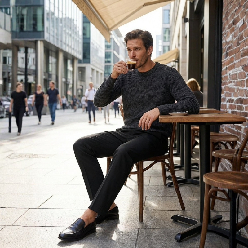 Men's Tailored Comfort Fit Cotton Trousers