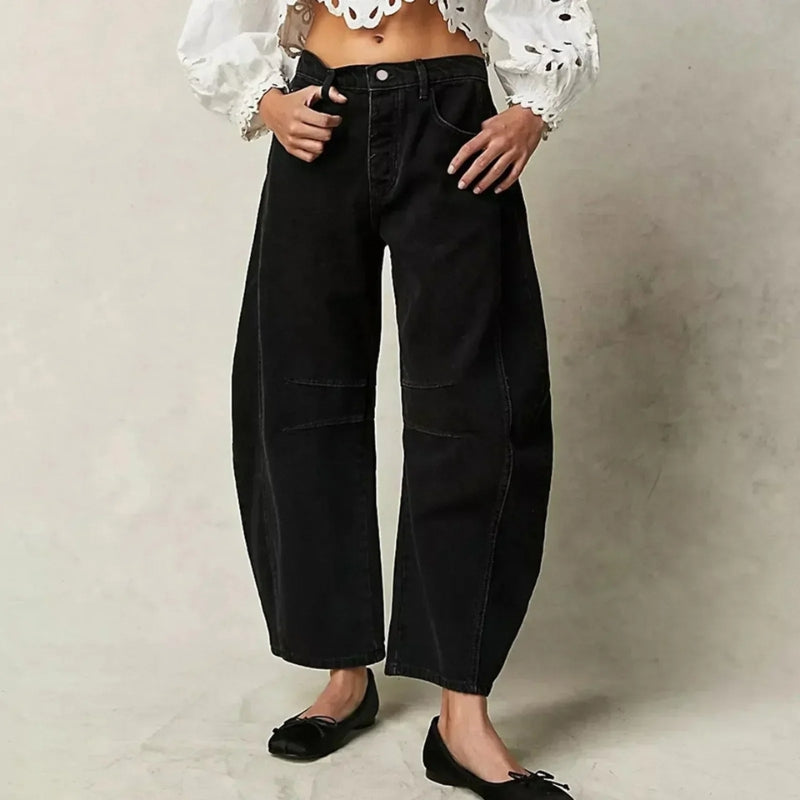 Women's Wide Leg Ankle Length Trousers