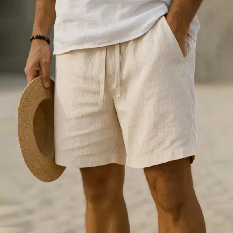 Men's Casual Drawstring Shorts with Elastic Waistband