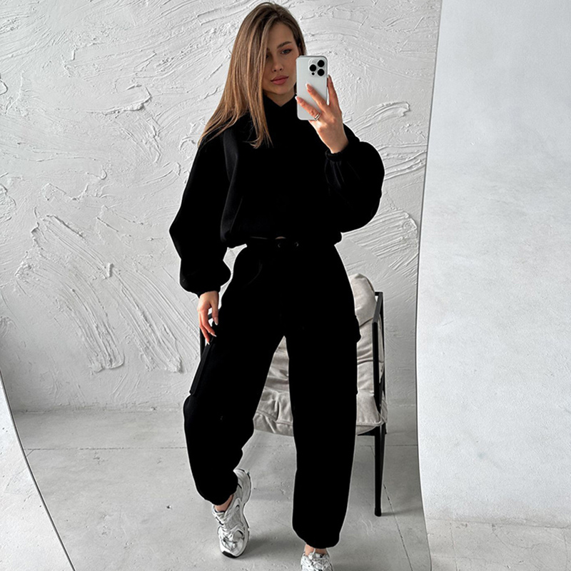 Long Sleeve Hoodie Tracksuit Set
