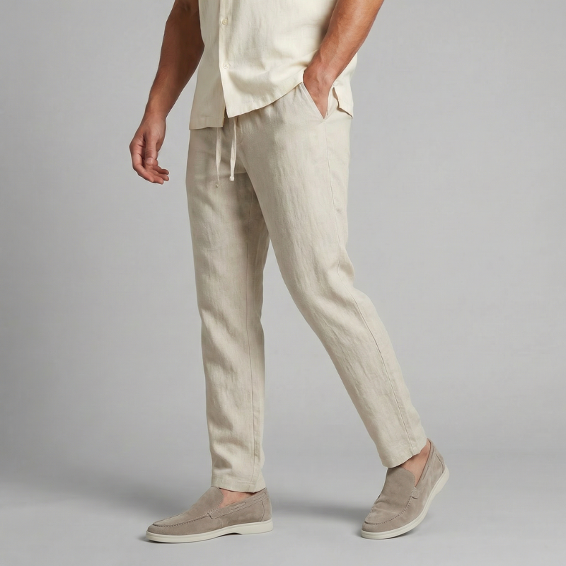 Men's Wide Leg Pants with Adjustable Waist