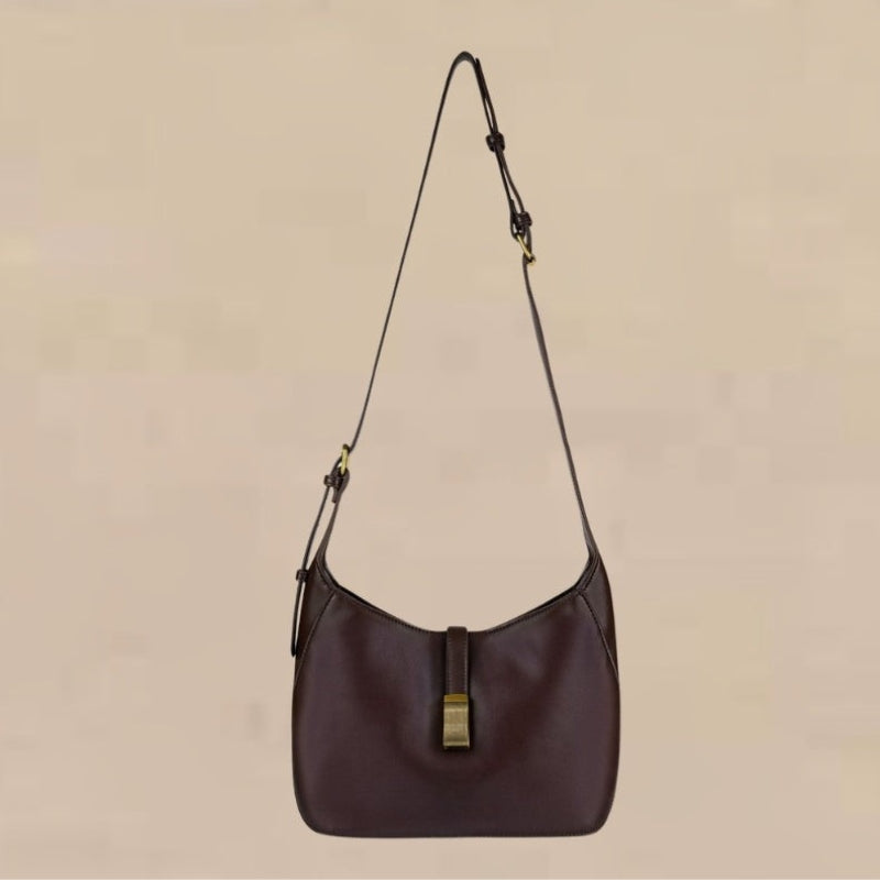 Buckle Closure Large Capacity Handbag