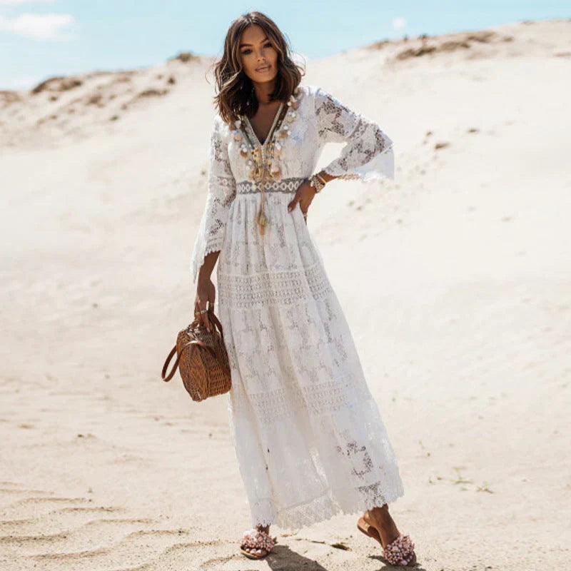 Long-Sleeved Maxi Dress