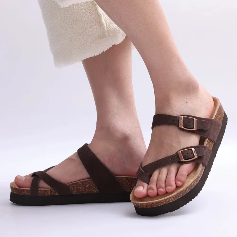 Double Strap Slide Sandals