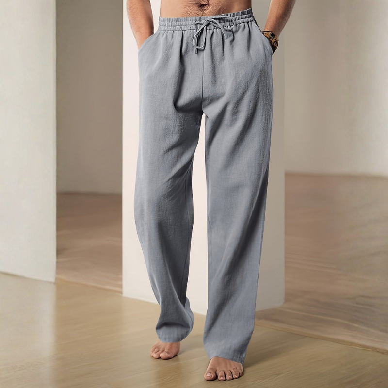 Men's Straight Leg Drawstring Trousers