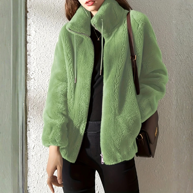 Women's Fleece Jacket with Stand Collar