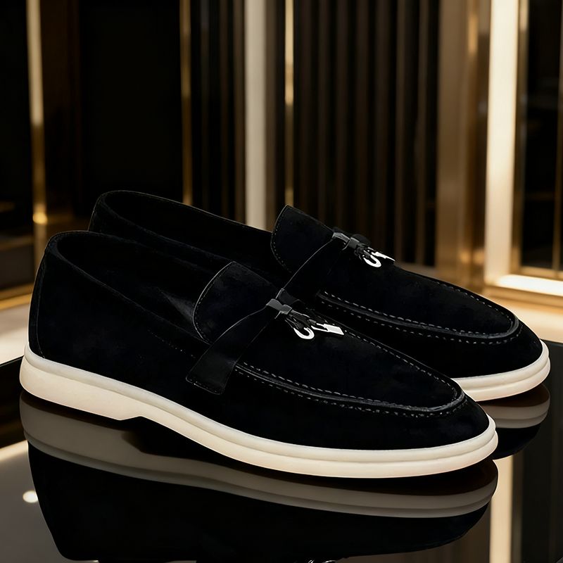 Round Toe Low Heel Loafers